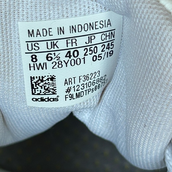 Adidas Advantage White Athletic Shoes with Cloudfoam Comfort Size 8 - Picture 7 of 9